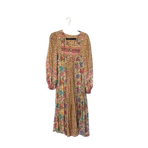 Spell & The Gypsy Mossy Patchwork Boho Midi Dress - Picture 3 of 6